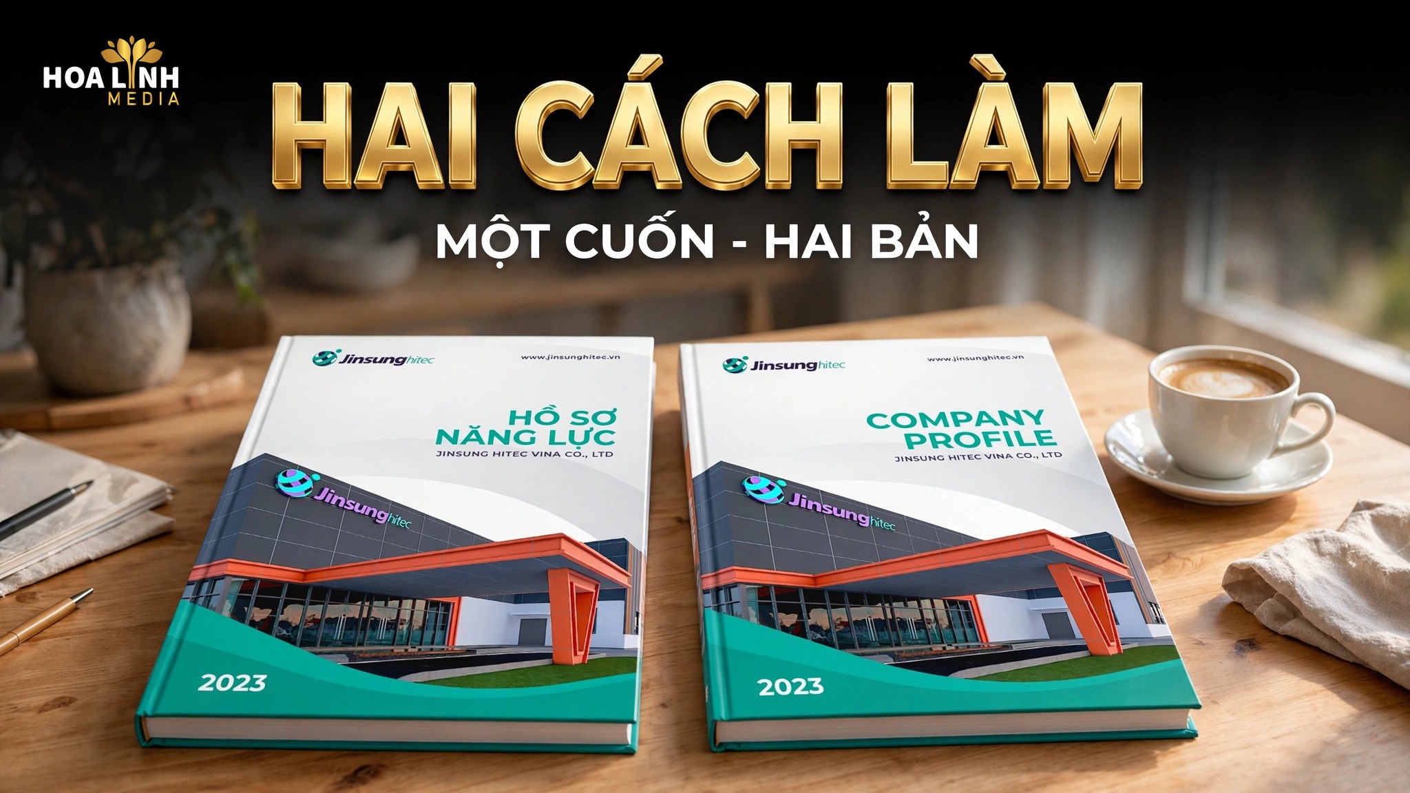 Hai cách thiết kế profile song ngữ: một cuốn song song và hai bản riêng biệt